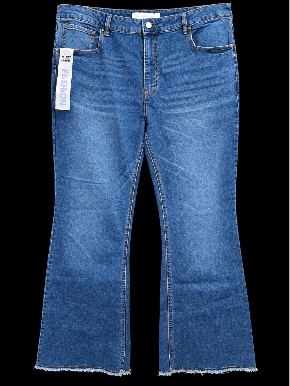 Tinseltown Hi-Rise Flare Jeans 22W Blue Denim